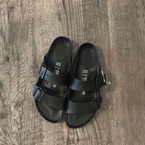 Birkenstock Rubber Two Strap Sandals - Black - Size 37 - New with tag, no box